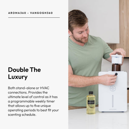 Aroma360 VanGogh360 Scent Diffuser – Heatless, Waterless Whole-Home Diffuser (Up to 1800 sq ft)