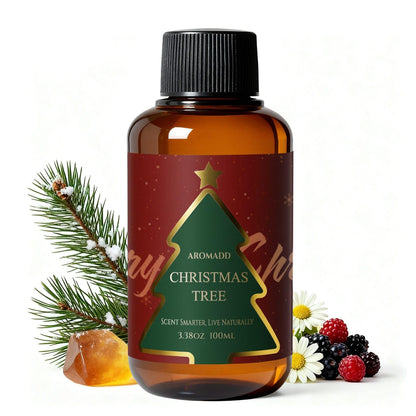 Aromadd Christmas Tree Diffuser Oil - Luxury Hotel Scent, Pine & Cedarwood Amber, 3.38 fl oz (100 mL)