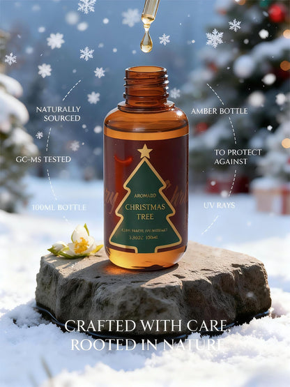 Aromadd Christmas Tree Diffuser Oil - Luxury Hotel Scent, Pine & Cedarwood Amber, 3.38 fl oz (100 mL)