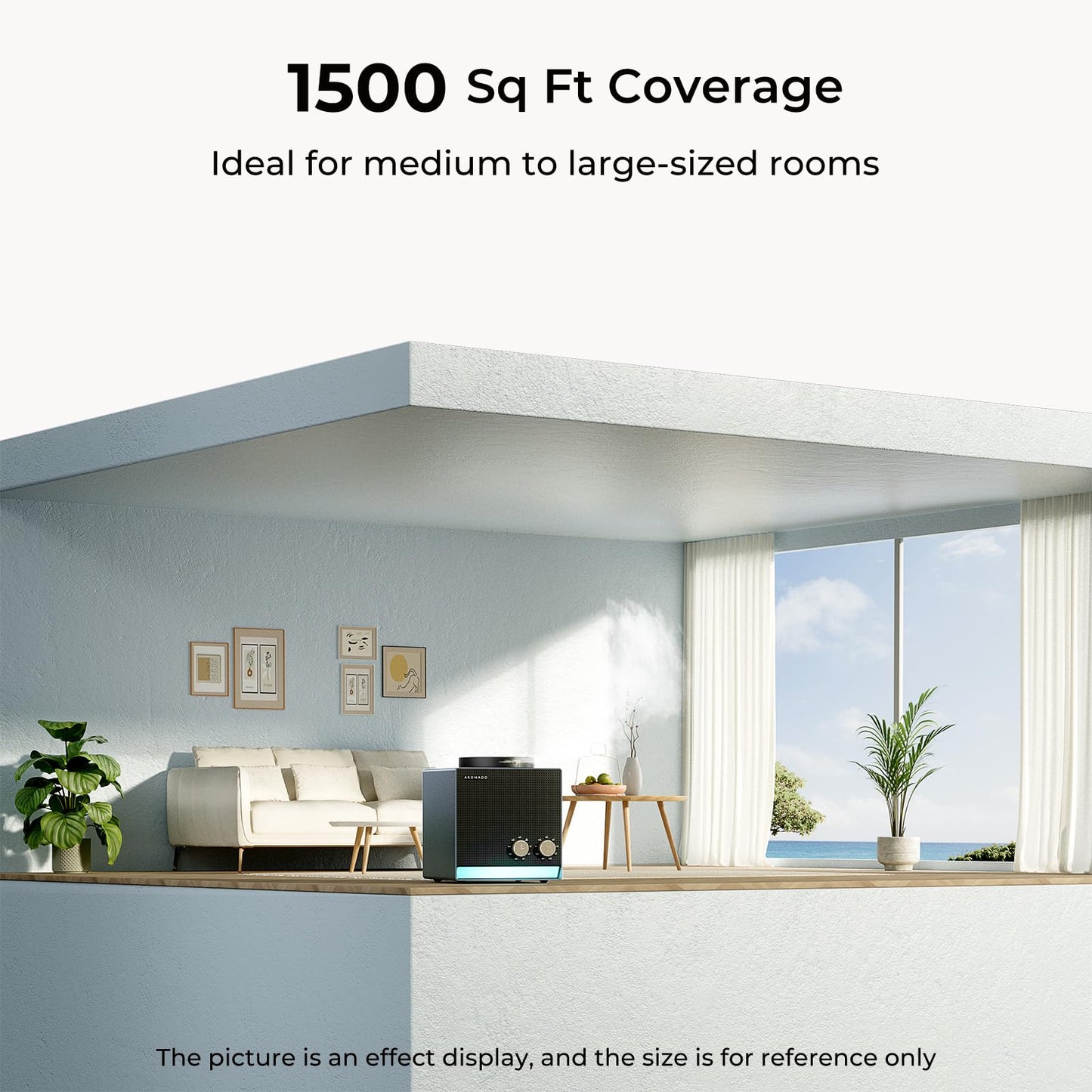 Aromadd Waterless Diffuser – Cold Air Diffusion for 1500 Sq Ft | 200ml | Black Titanium