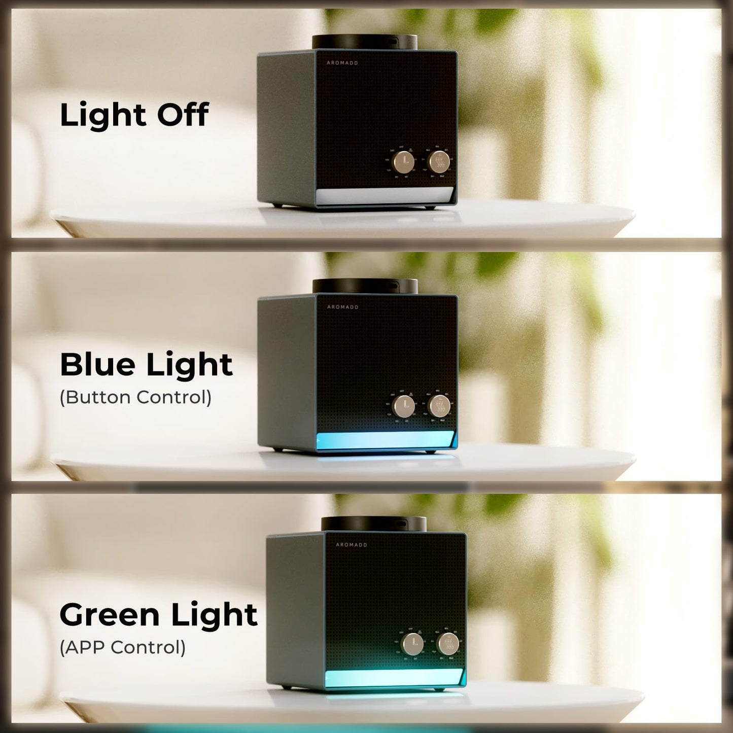 Aromadd Waterless Diffuser – Cold Air Diffusion for 1500 Sq Ft | 200ml | Black Titanium