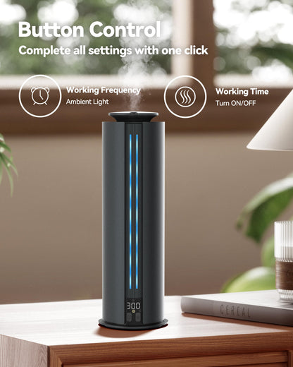 Aromadd Waterless Diffuser – 1800 Sq Ft, 100ml, Hotel Collection (Black)