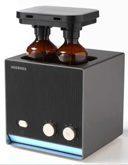 Aromadd Dual-Scent Waterless Diffuser – 2000 Sq Ft, Black Titanium