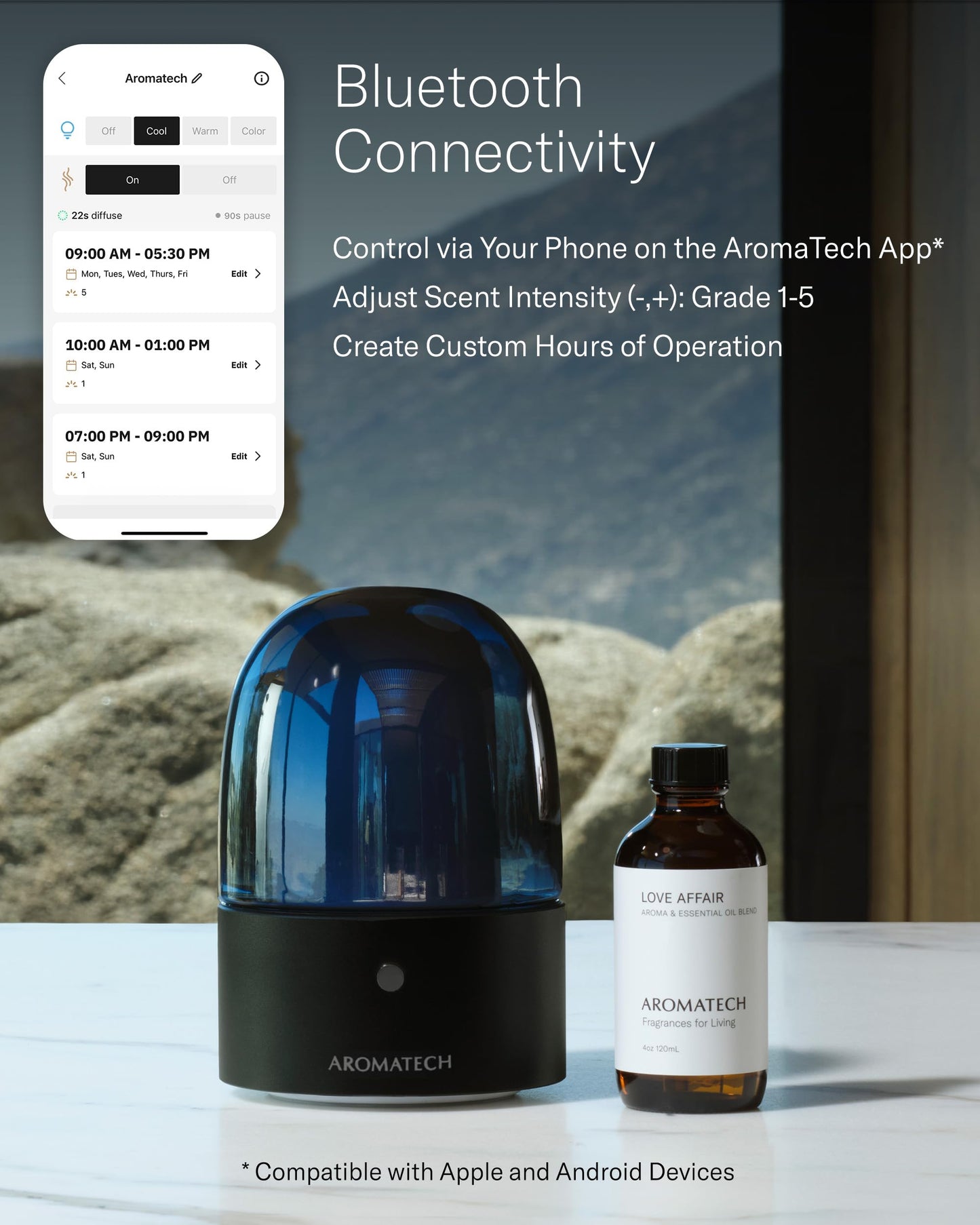 AromaTech AromaDream Nebulizing Diffuser – Bluetooth Diffusion