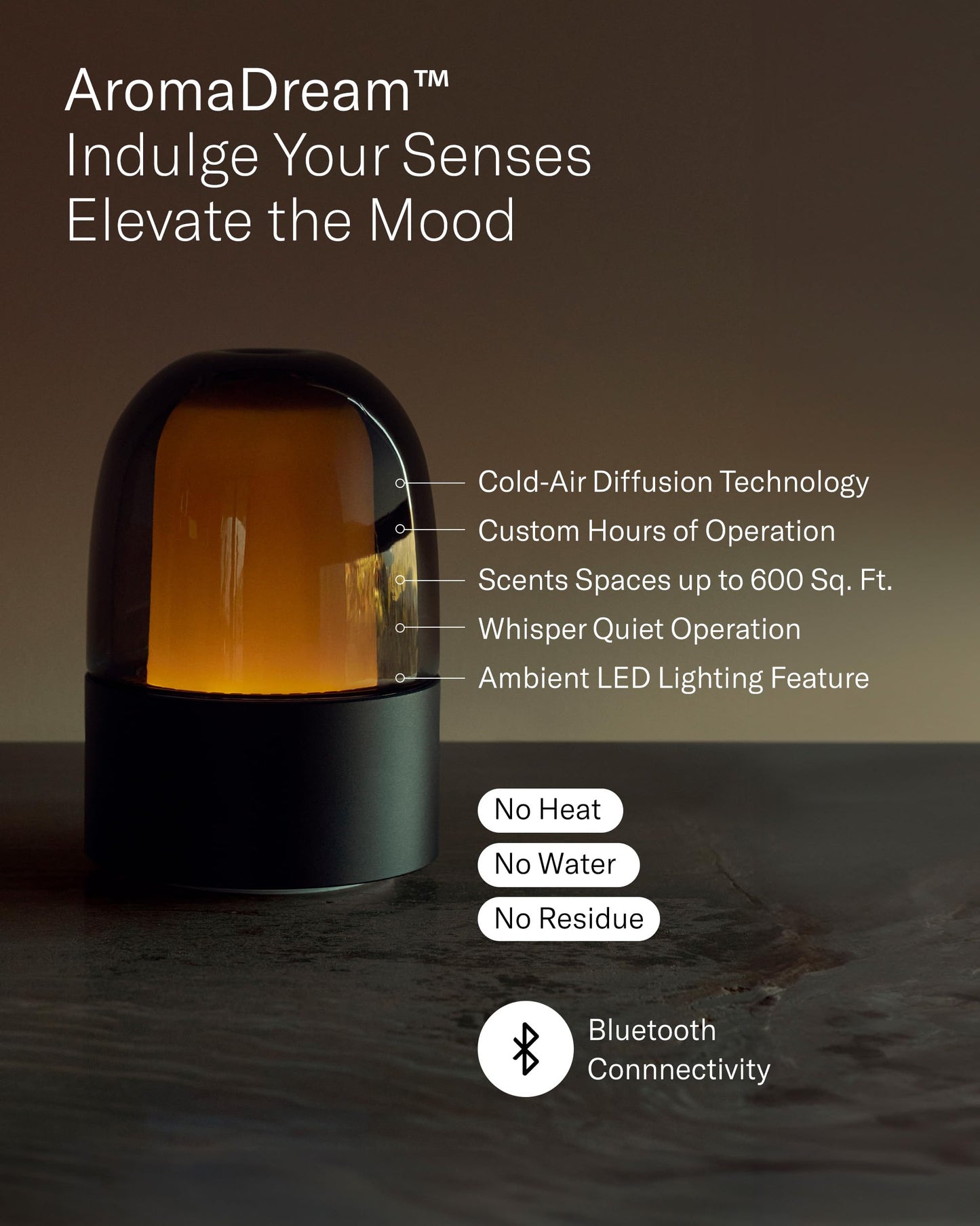 AromaTech AromaDream Nebulizing Diffuser – Bluetooth Diffusion