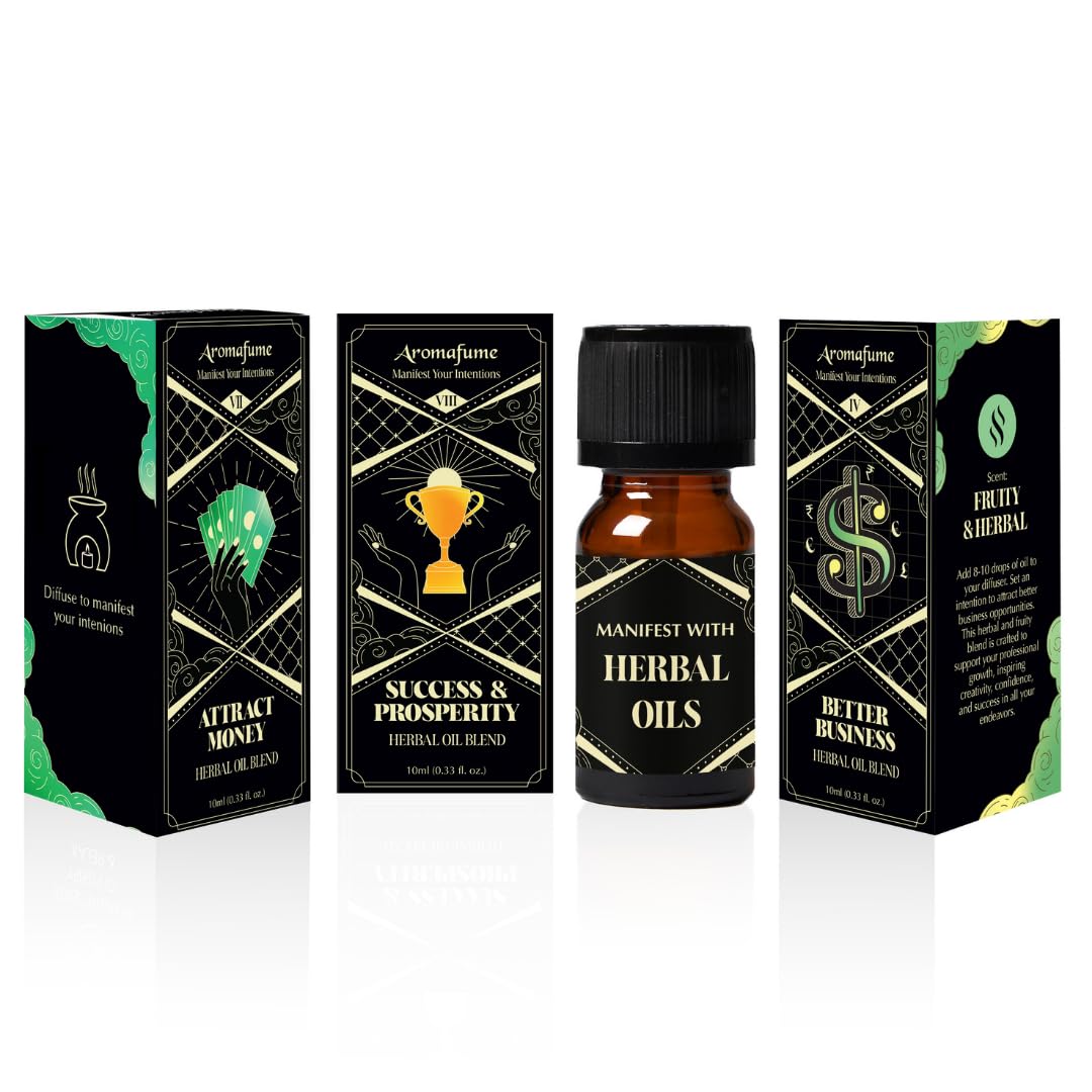 Aromafume Attract Money, Success & Prosperity Diffuser Oils — 3 x 10ml