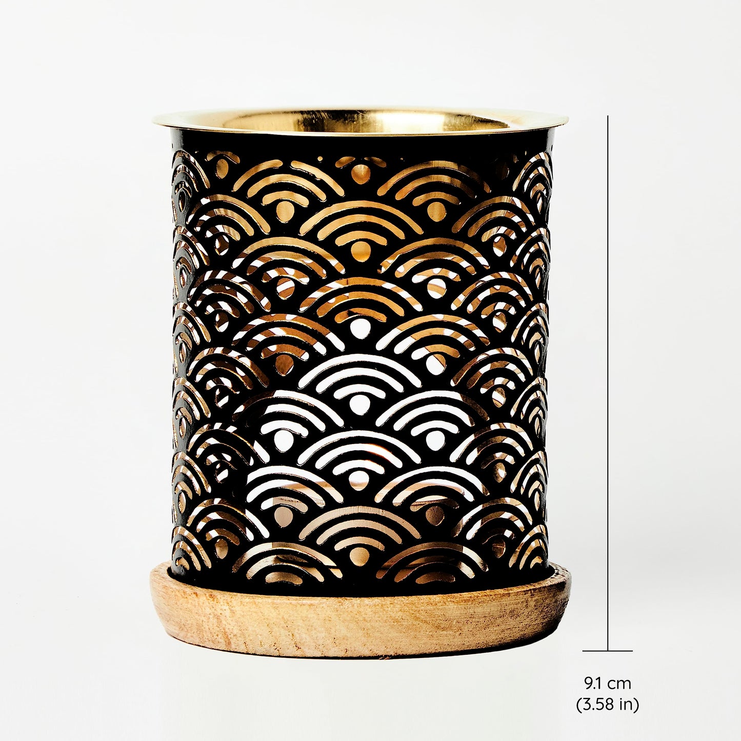 Aromafume Rainbow Essential Oil Burner | Brass Diffuser with Candle & 10ml Oil