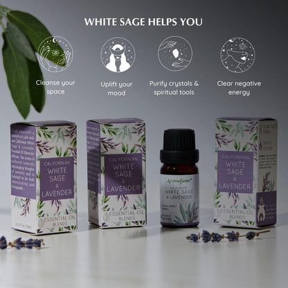 White Sage & Lavender Diffuser Blend by Aromafume – 3x10ml | Ethically Sourced