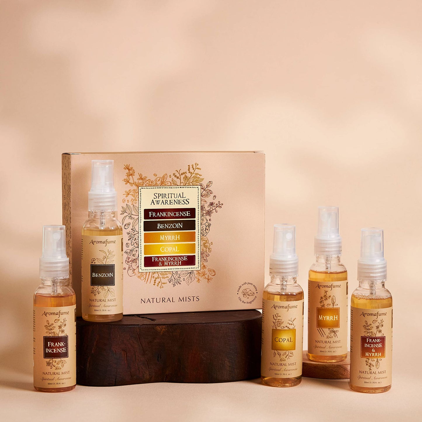 Spiritual Awareness Resin Gift Set by Aromafume – 5x50ml, Non-Alcoholic & Vegan
