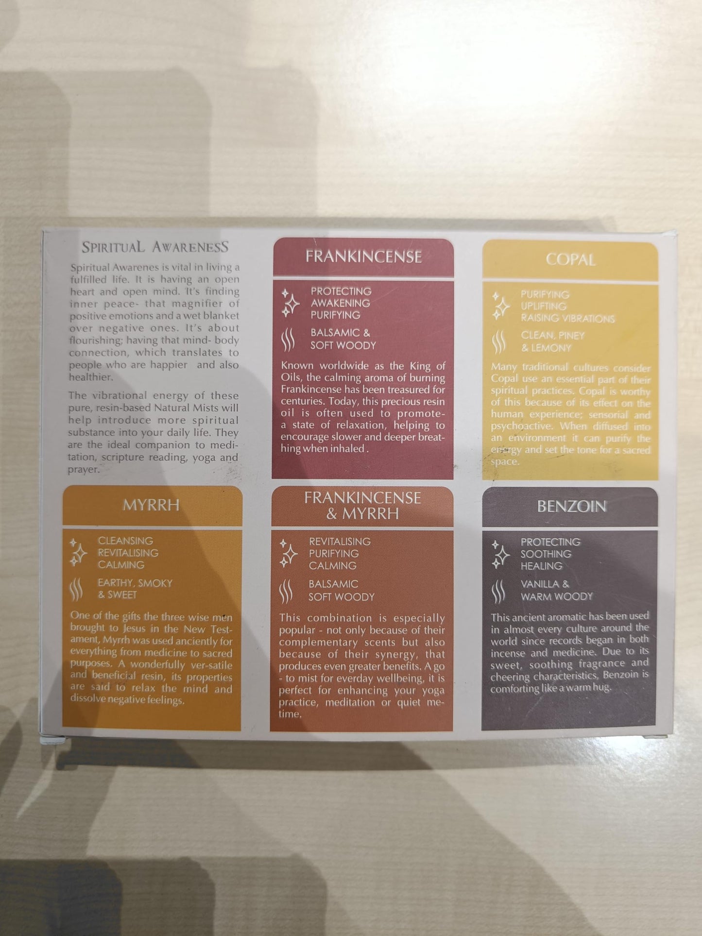 Spiritual Awareness Resin Gift Set by Aromafume – 5x50ml, Non-Alcoholic & Vegan