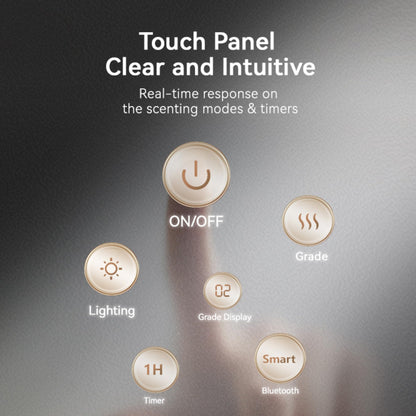 AROMALEV Waterless Diffuser – Wireless, Bluetooth App Control, 1200 sq ft Coverage (Gold)