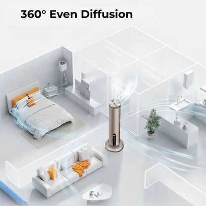 AROMALEV Waterless Diffuser – Wireless, Bluetooth App Control, 1200 sq ft Coverage (Gold)