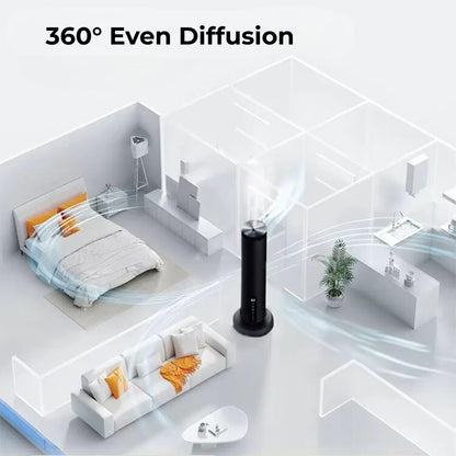 AROMALEV Waterless Tower Diffuser – Wireless, App-Controlled Aromatherapy for Large Rooms