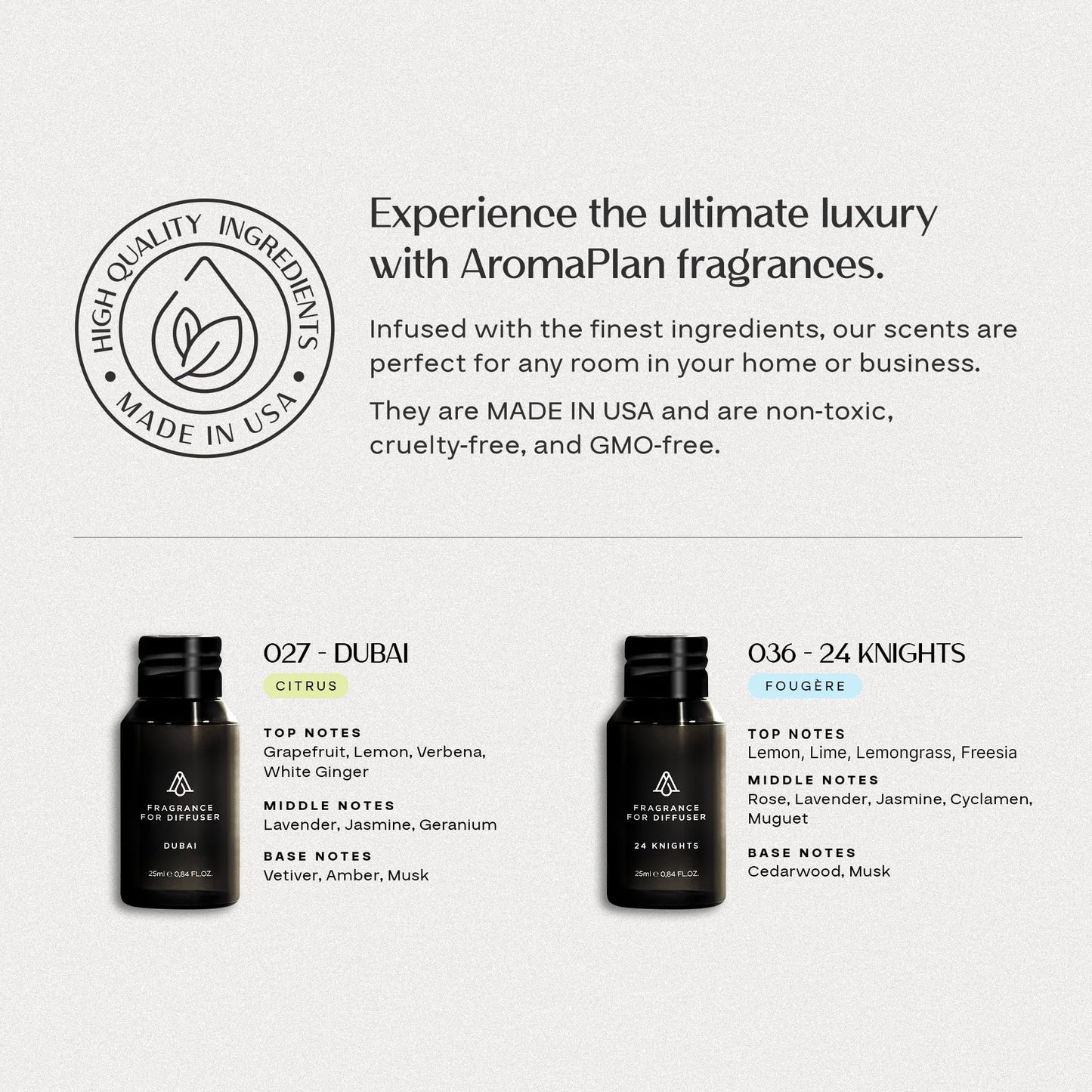 AromaPlan 5-Star Waterless Plug-In Diffuser 2025 – 2 Fragrances