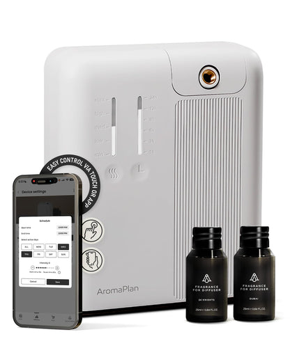 AromaPlan 5-Star Cold Air Scent Diffuser – Whole-House, App Control, 2 Scents Included
