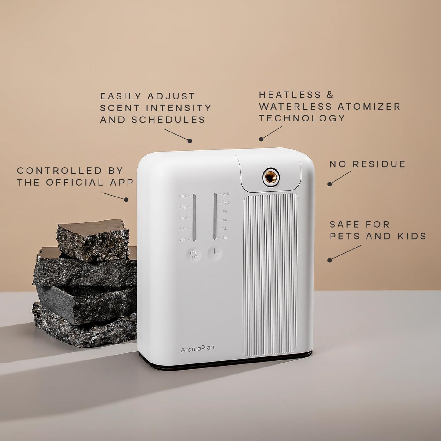 AromaPlan 5-Star Cold Air Scent Diffuser – Whole-House, App Control, 2 Scents Included