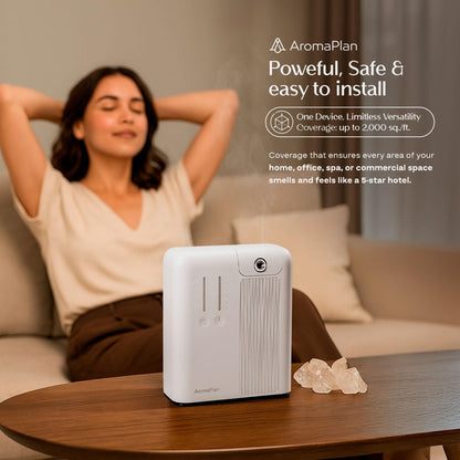 AromaPlan 5-Star Cold Air Scent Diffuser – Whole-House, App Control, 2 Scents Included