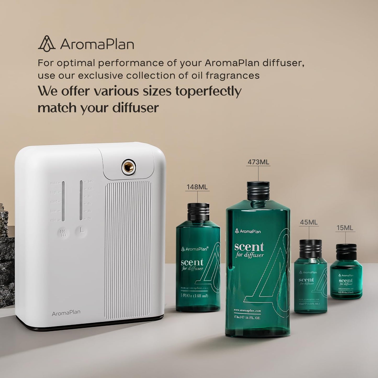 AromaPlan 5-Star Cold Air Scent Diffuser – Whole-House, App Control, 2 Scents Included
