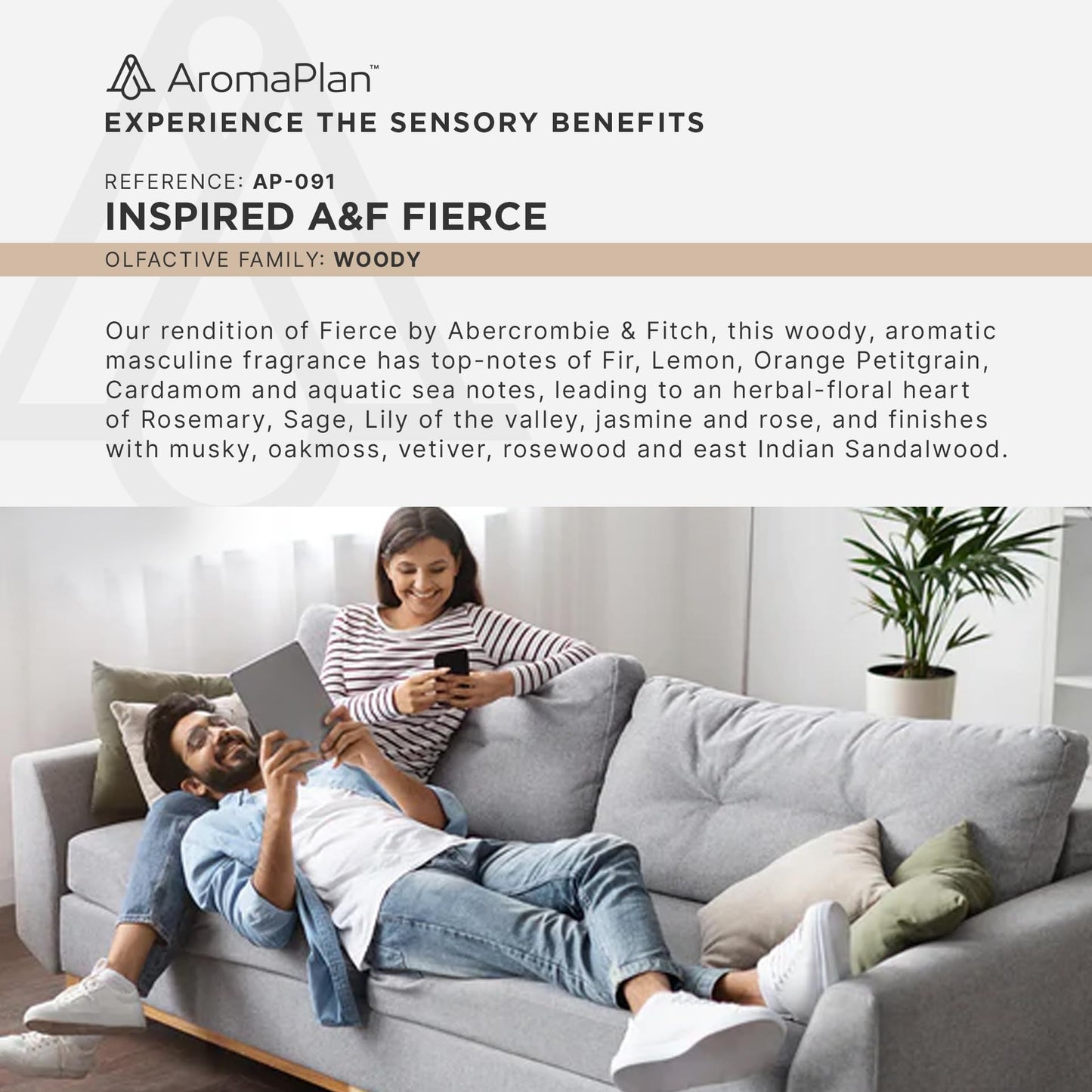 AromaPlan Inspired by A+F Fierce - 16 oz Hotel Diffuser Oil USA Made