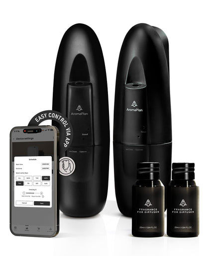 AromaPlan 5-Star Waterless Diffuser Kit – 2 Fragrances Included (2025)