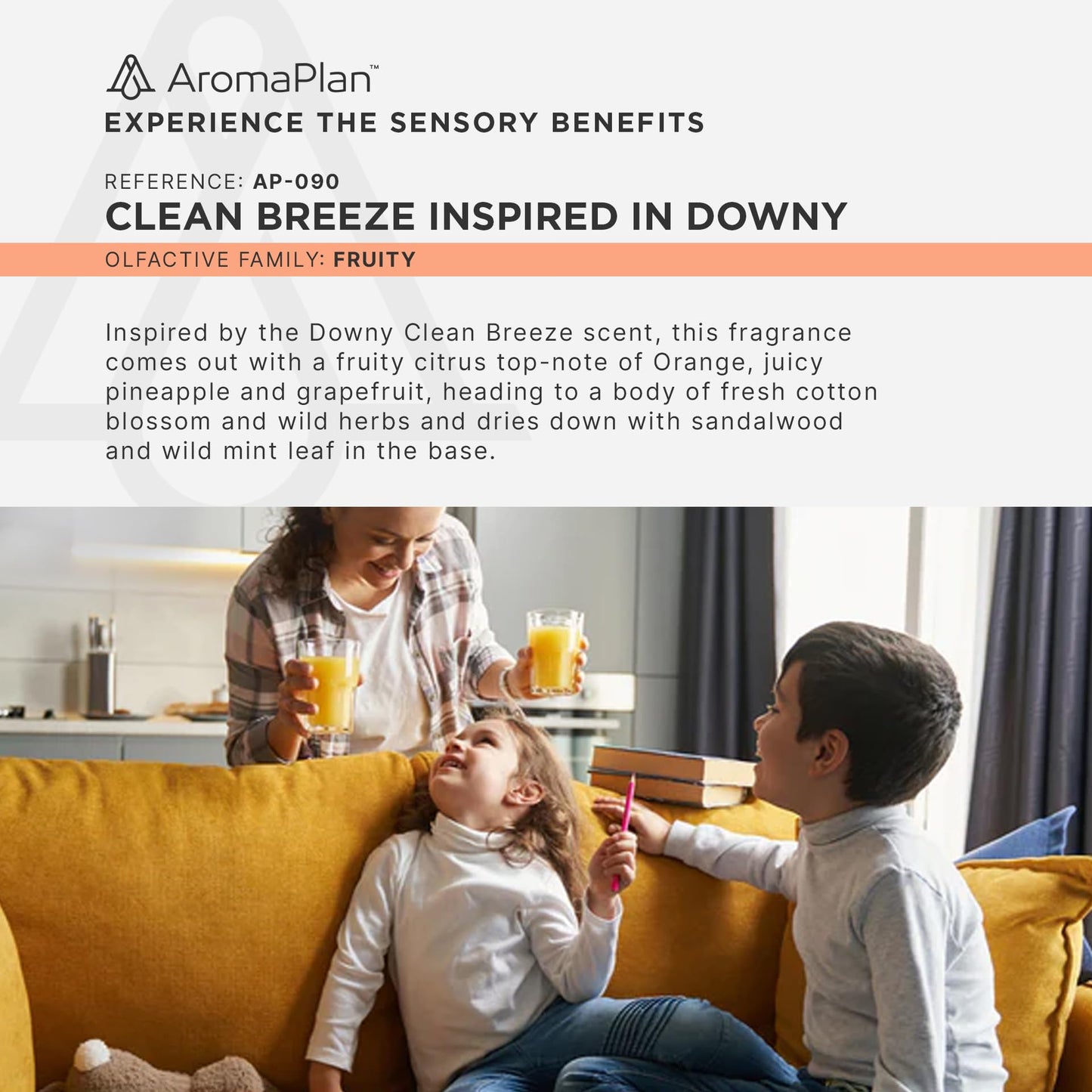 AromaPlan Clean Breeze Essential Oil | 5 fl oz / 148 ml | Long-Lasting Diffuser Fragrance | USA Made
