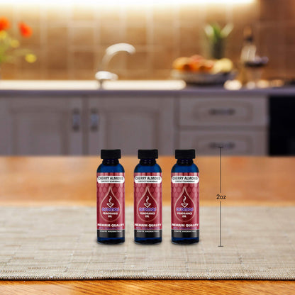 AROMAR Premium Fragrance Oil Pack of 3 Cherry Almond5 2oz Bottles | Long Lasting Aromatic Scent