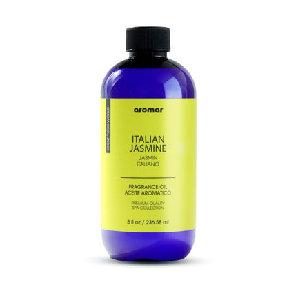 AROMAR Premium Fragrance Oil - Italian Jasmine (8oz) for Diffusers & Home Aromatherapy