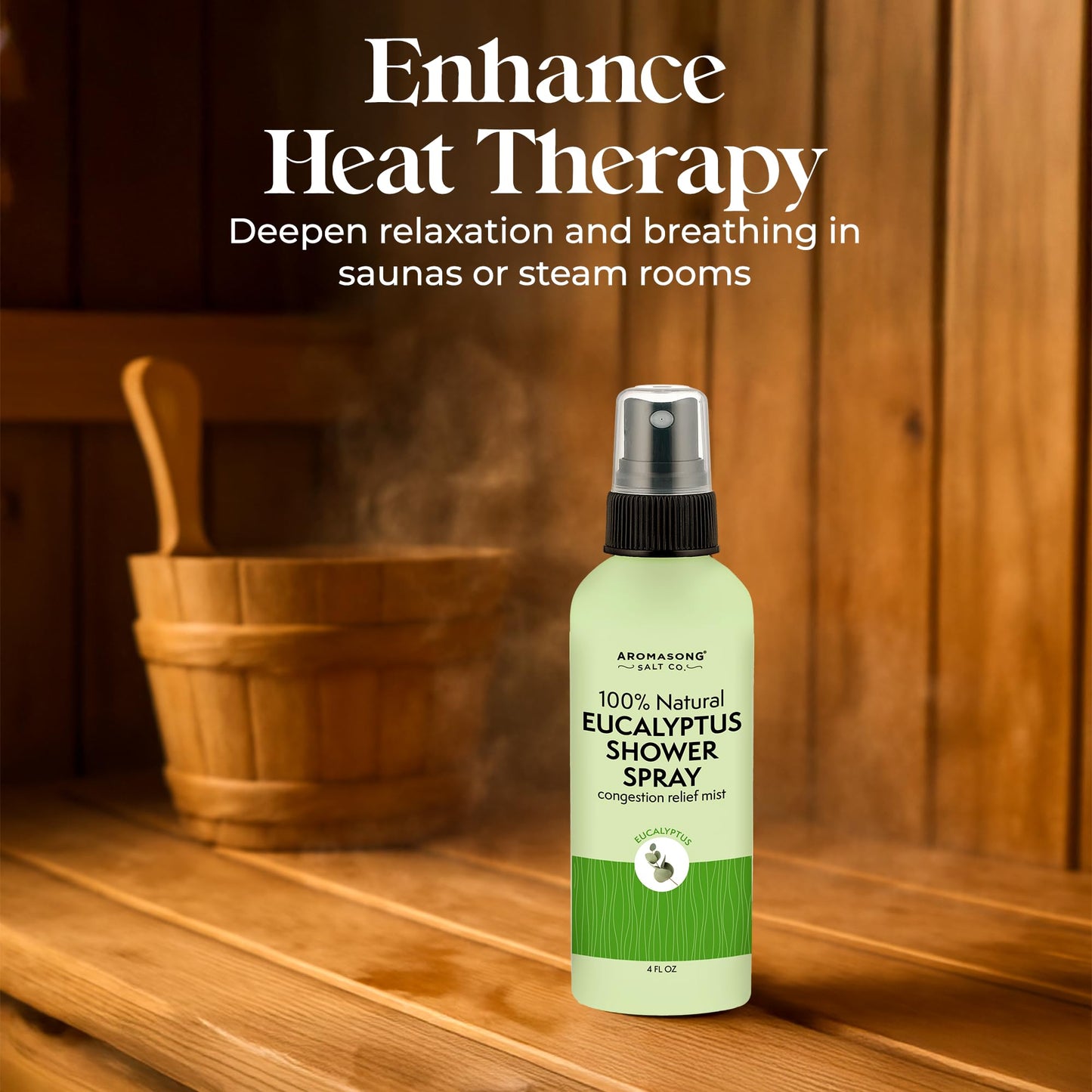 Aromasong Eucalyptus Shower Spray – 100% Natural, Made in USA