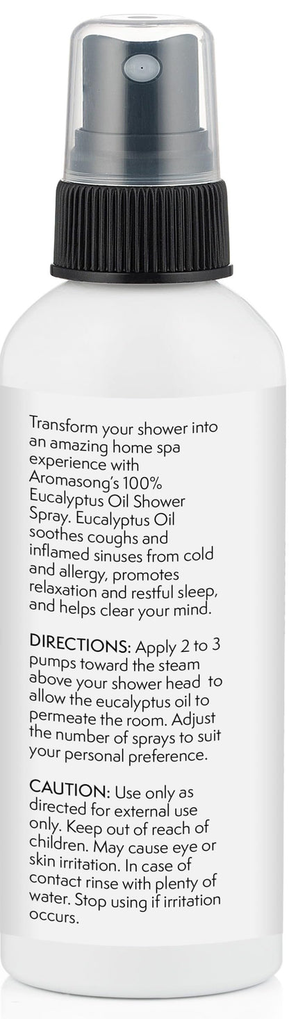 Aromasong Eucalyptus Shower Spray – 100% Natural, Made in USA