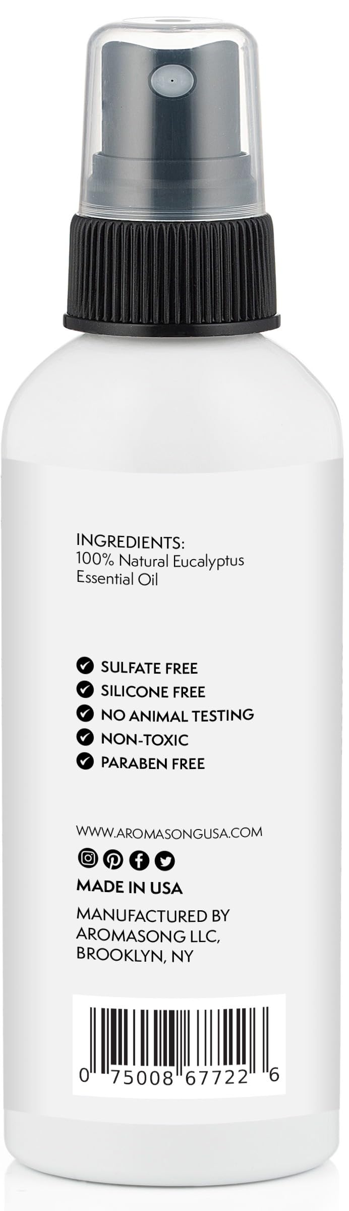 Aromasong Eucalyptus Shower Spray – 100% Natural, Made in USA