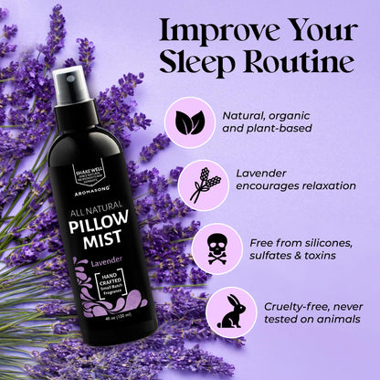 Aromasong Lavender Pillow Spray - All-Natural Calming Sleep Mist