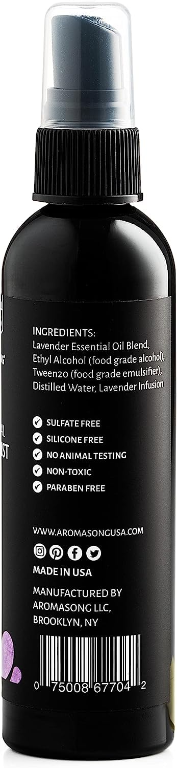 Aromasong Lavender Pillow Spray - All-Natural Calming Sleep Mist