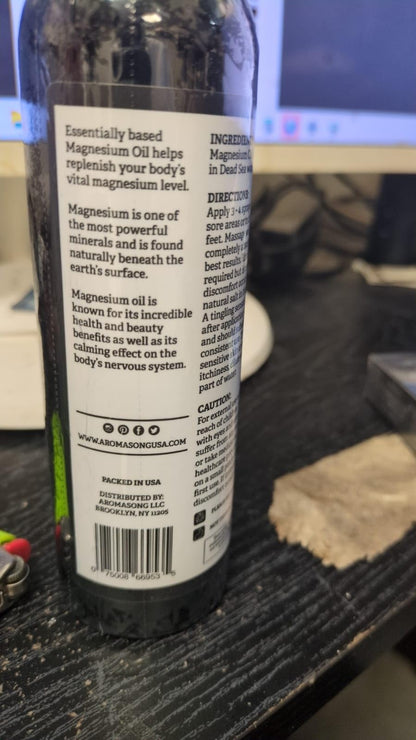 Aromasong Magnesium Spray - Extra Strength 23mg per Spritz, 8 oz - Made in USA