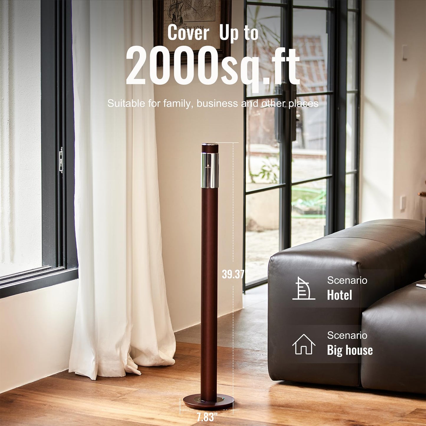 AROMASOUL 40-Inch Waterless Diffuser | Luxury Hotel-Grade, Cordless, App-Controlled, 2000 sq ft
