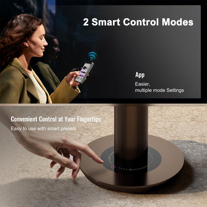 AROMASOUL 40-Inch Waterless Diffuser – App-Controlled, 2000 sq ft Coverage, Brown