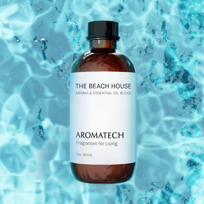 AromaTech The Beach House Aroma Essential Oil Blend | Luxury Hotel Inspired Aromatherapy – Bergamot, Coconut Milk & Sandalwood – 0.3 fl oz / 10 mL
