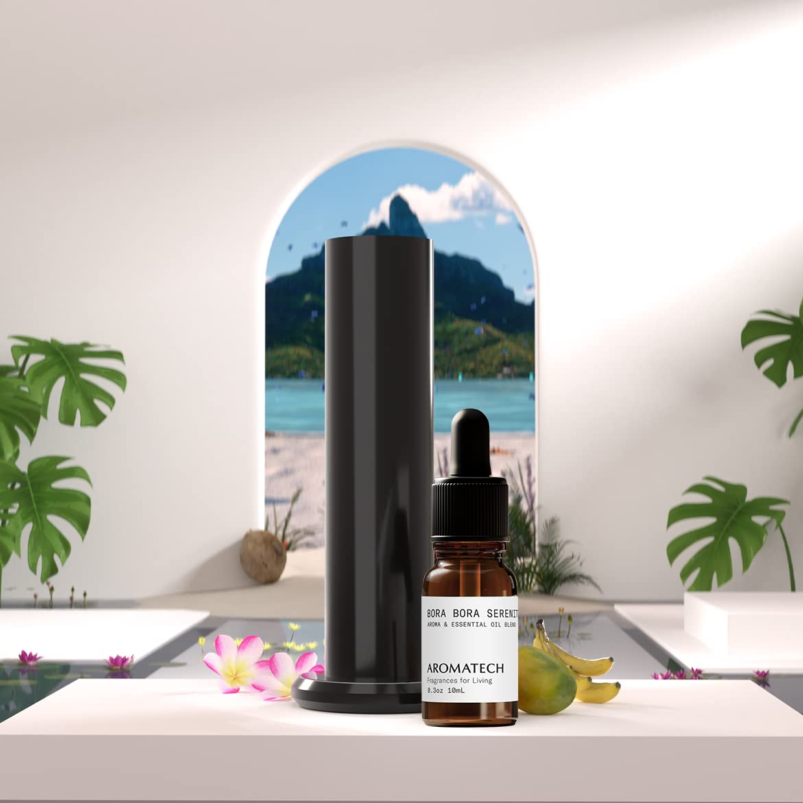 AromaTech Bora Bora Serenity Aromatherapy Oil Blend – Tropical Frangipani & Coconut