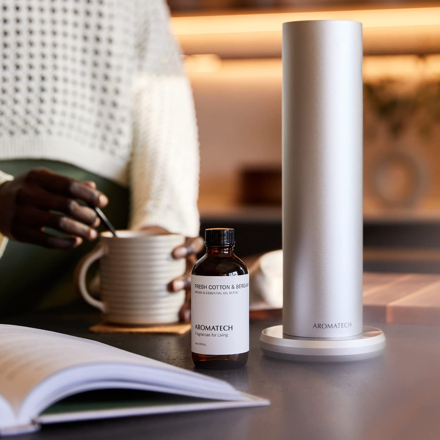 Aromatech Fresh Cotton & Bergamot Essential Oil Blend | Luxury Diffuser Oil 4 oz (120 mL)