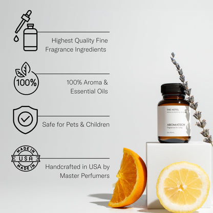 AromaTech The Hotel Essential Oil Blend – Luxury Hotel Inspired (Lemon, Lavender, Peach & Pine) 4 oz / 120 mL