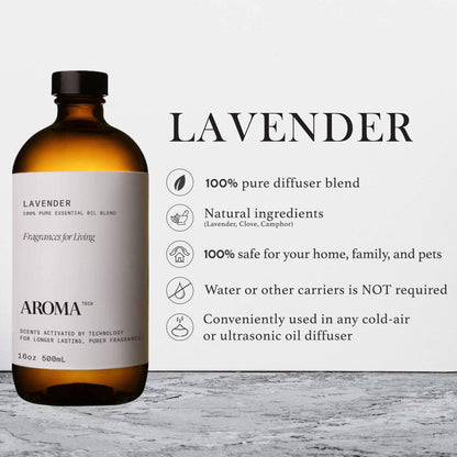 AromaTech Lavender for Aroma Oil Scent Diffusers - 500 ml