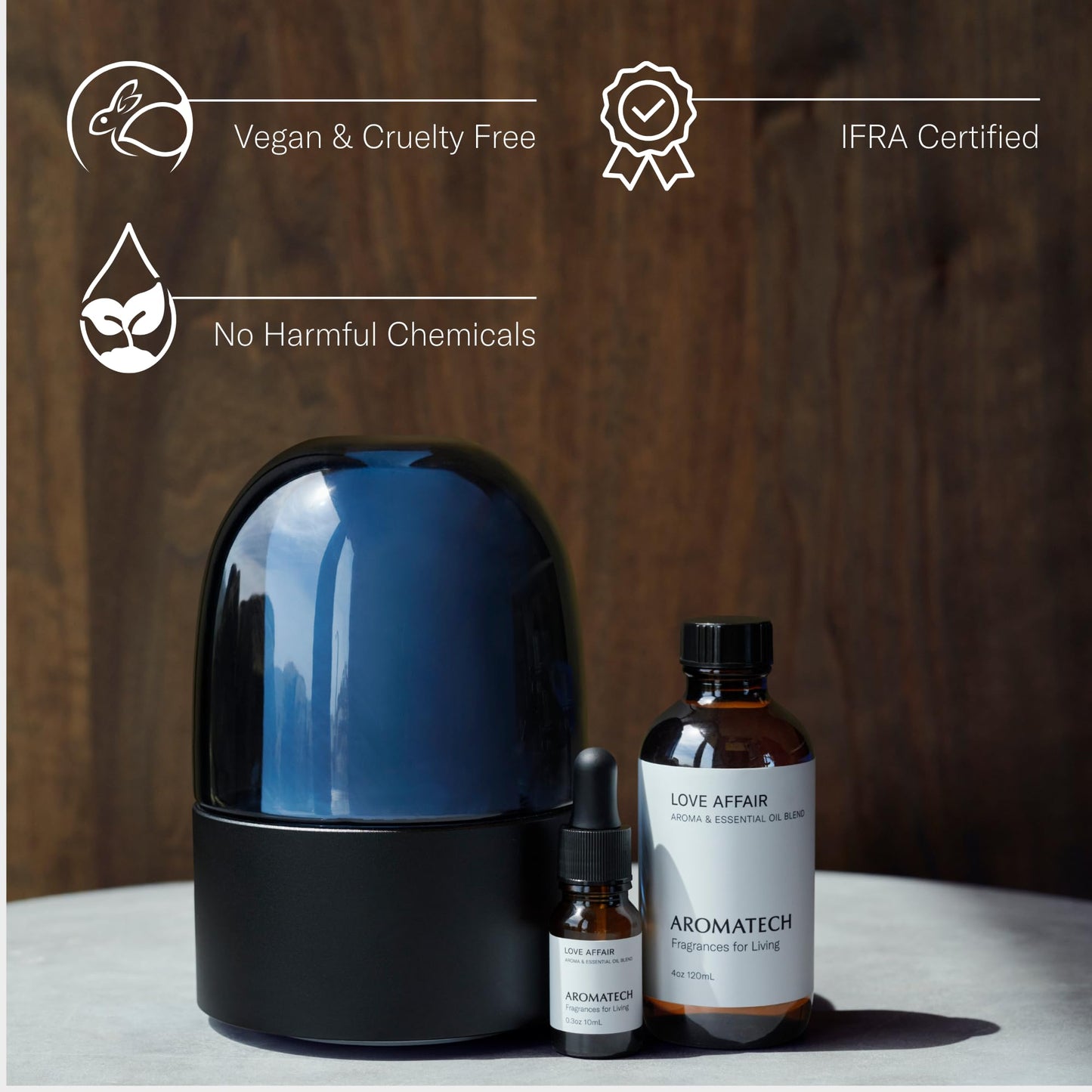 AromaTech Love Affair Essential Oil Blend – Jasmine, Saffron, Cedar & Amber (4 oz)