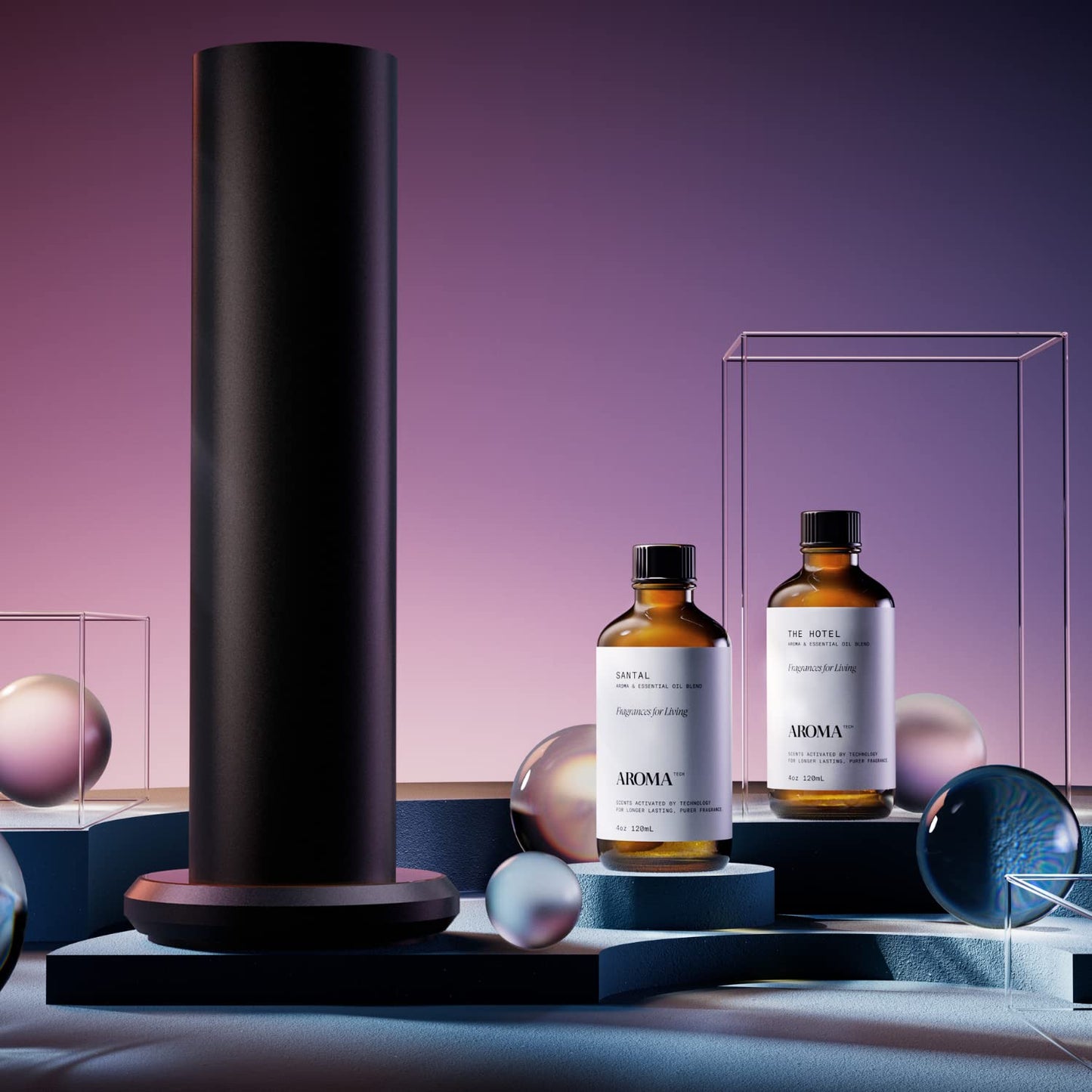AromaTech Santal & The Hotel Set – 120ml Gift Diffuser Oils