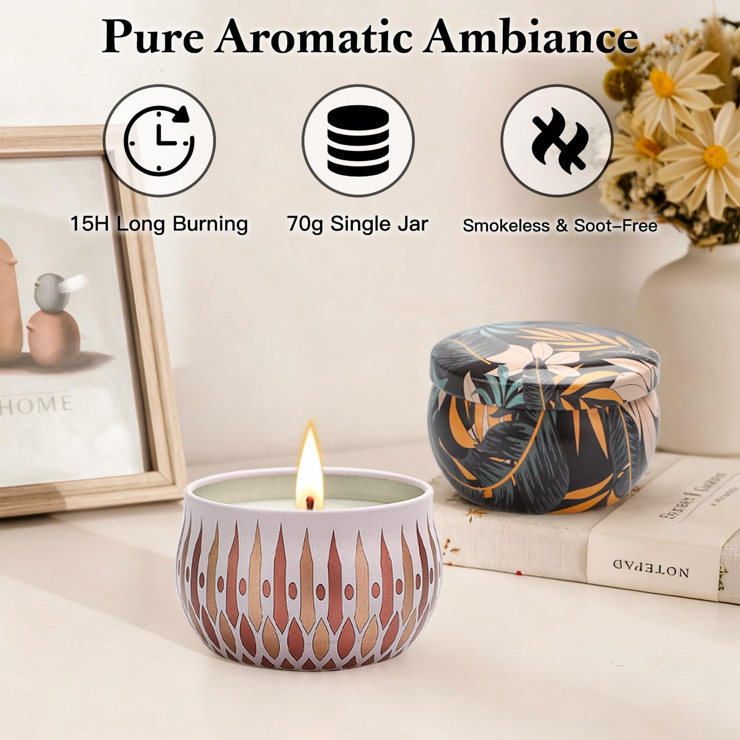Christmas Scented Candles Gifts Set – 24 Pack Soy Wax Aromatherapy Candles
