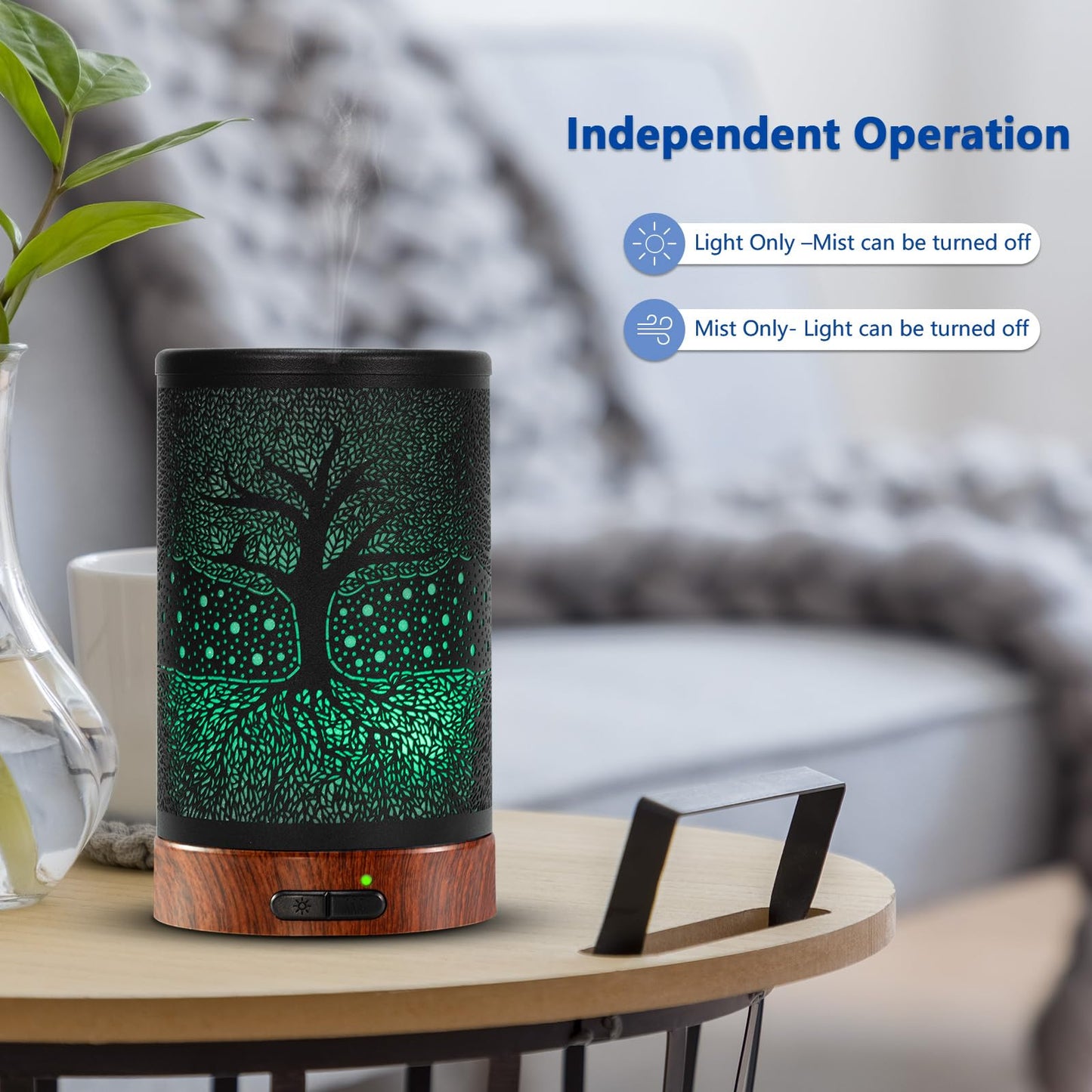Aromatherapy Essential Oil Diffuser 150ml – Auto Shut-Off, 7-Color LED | Life Tree