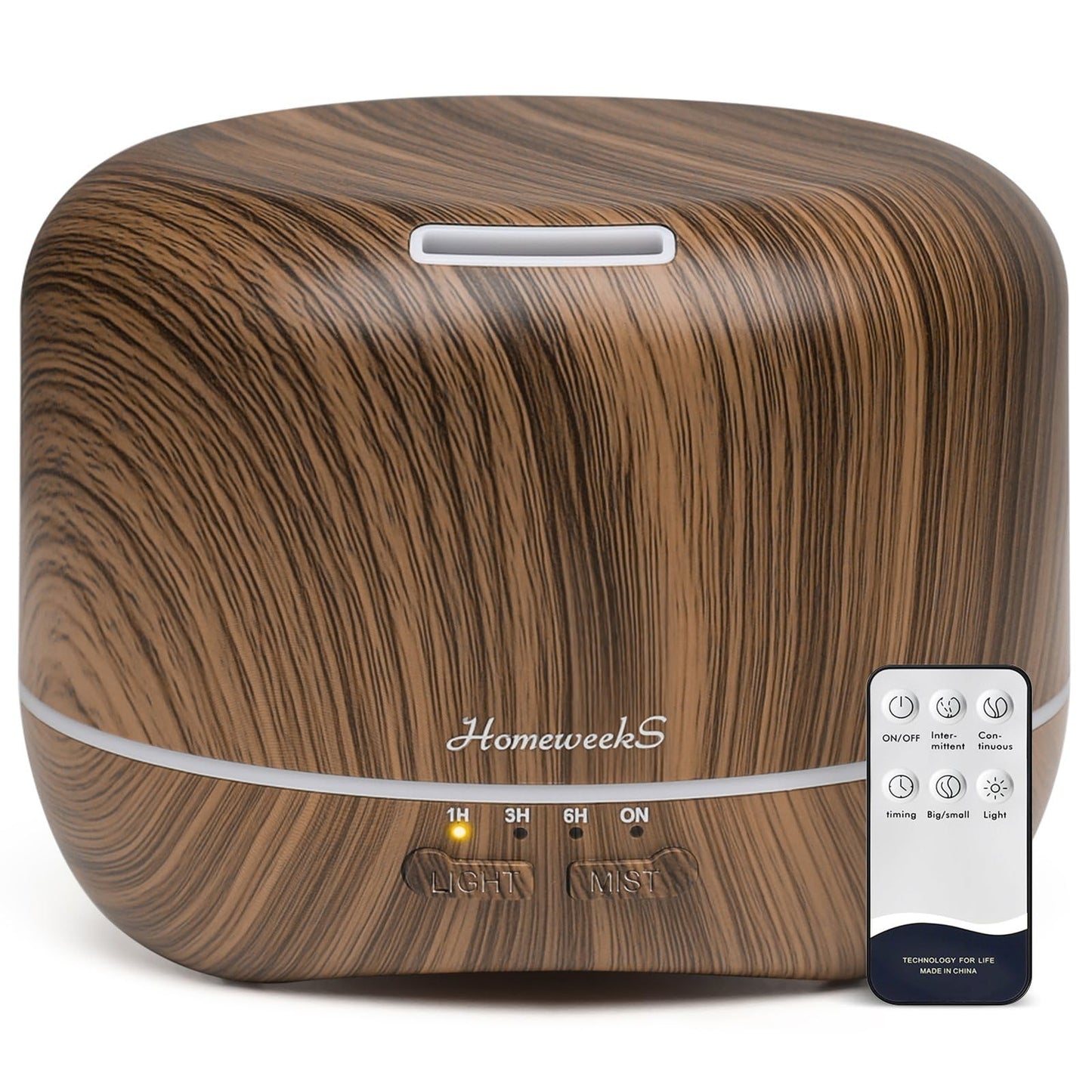 Aromatherapy Essential Oil Diffuser 300ml – Quiet Ultrasonic Humidifier, Auto-Off & Colorful Lights