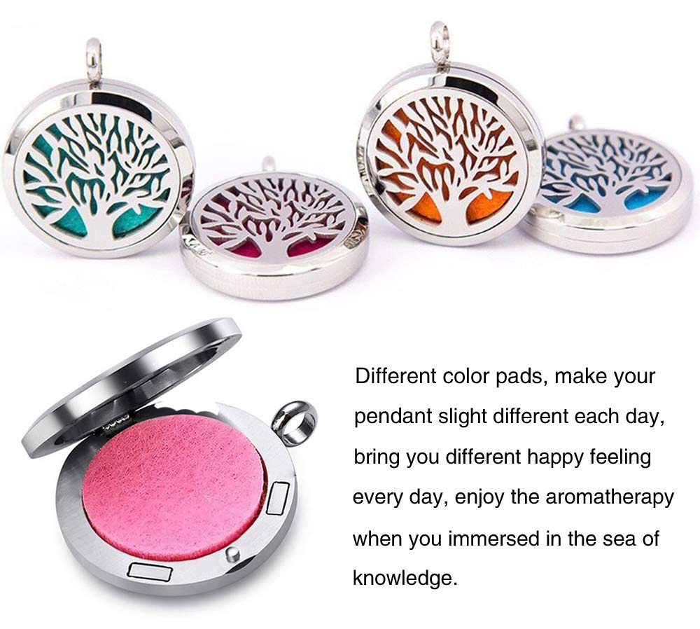 Aromatherapy Diffuser Necklace Cat – 316L Stainless Steel Locket Pendant with 24-Inch Chain
