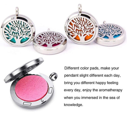Aromatherapy Diffuser Necklace Cat – 316L Stainless Steel Locket Pendant with 24-Inch Chain