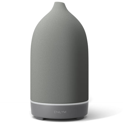 Aromatherapy Essential Oil Diffuser - 9 Color Mood Light, 4H Timer, Grey