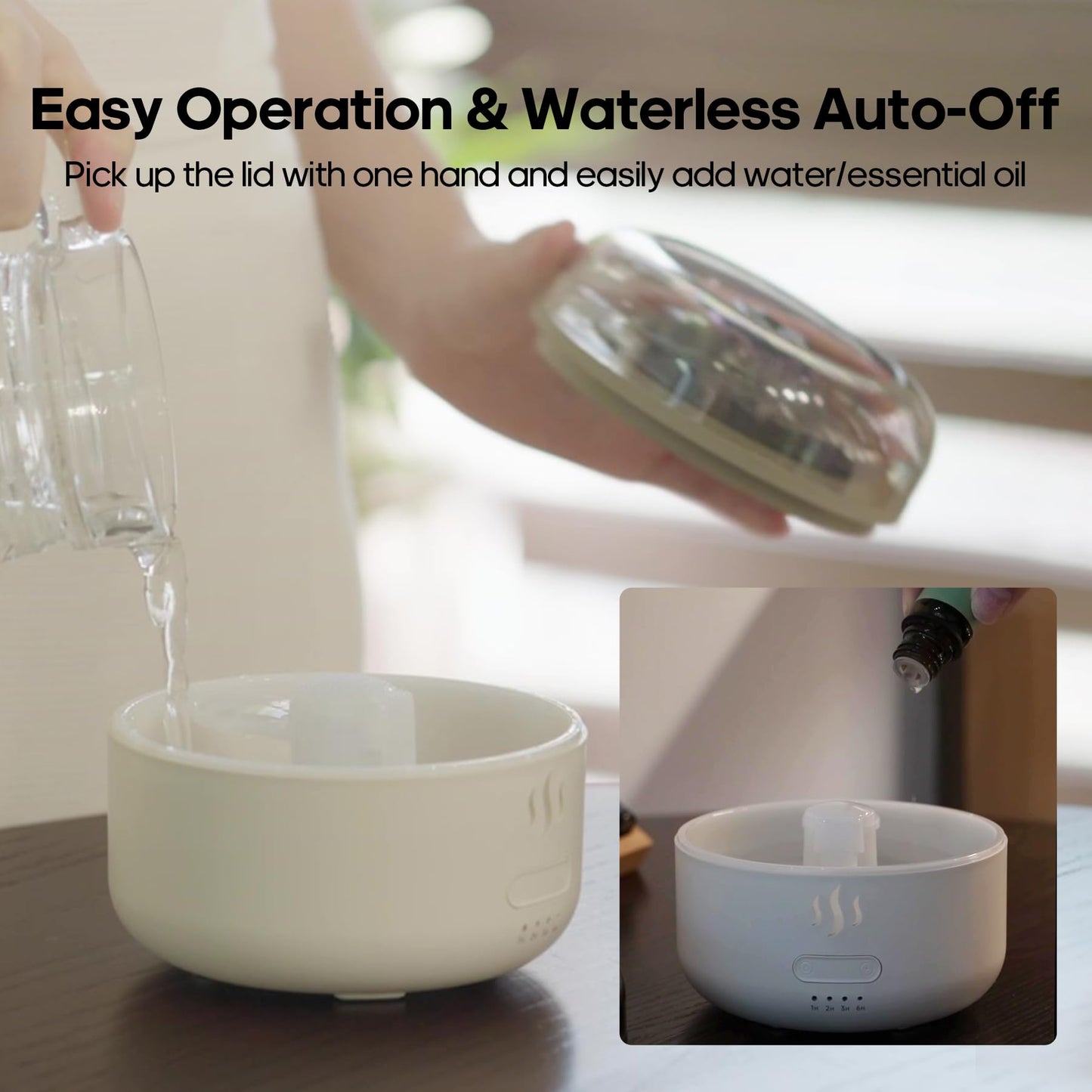 Aromatherapy Diffusers 160ML Essential Oil Diffuser Humidifier with Auto-Off