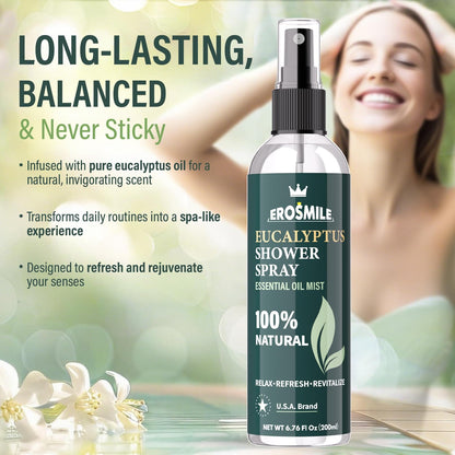 Eucalyptus Shower Spray – Pure Eucalyptus Oil, At-Home Spa